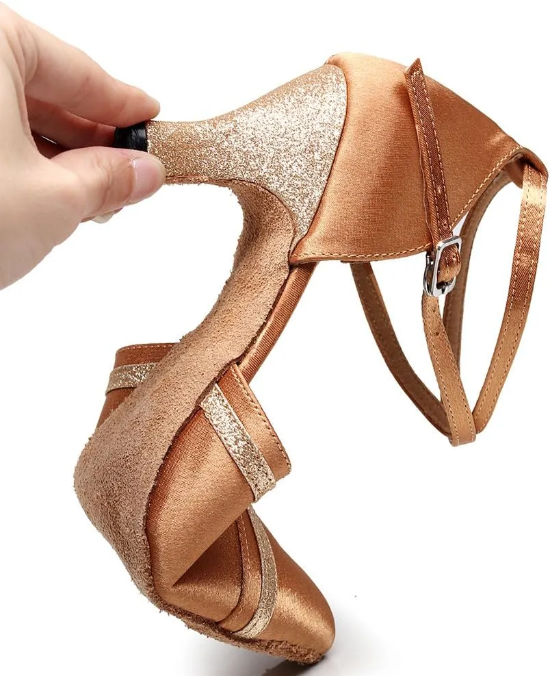 7141 Womens Closed Toe Professional Latin Ballroom Dance Shoes Doubles as Comfortable Party Shoes