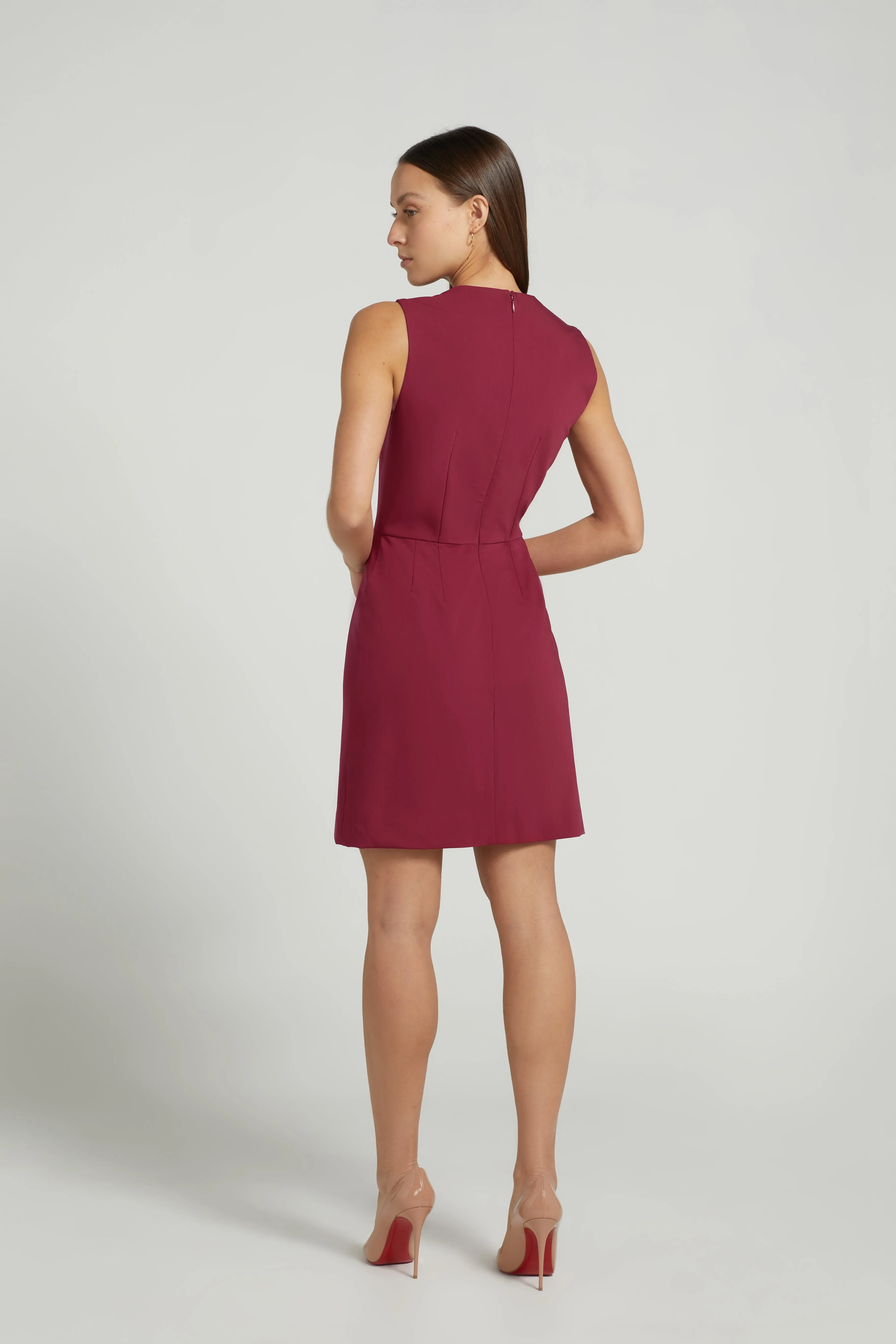 A-LINE DRESS POMEGRANATE