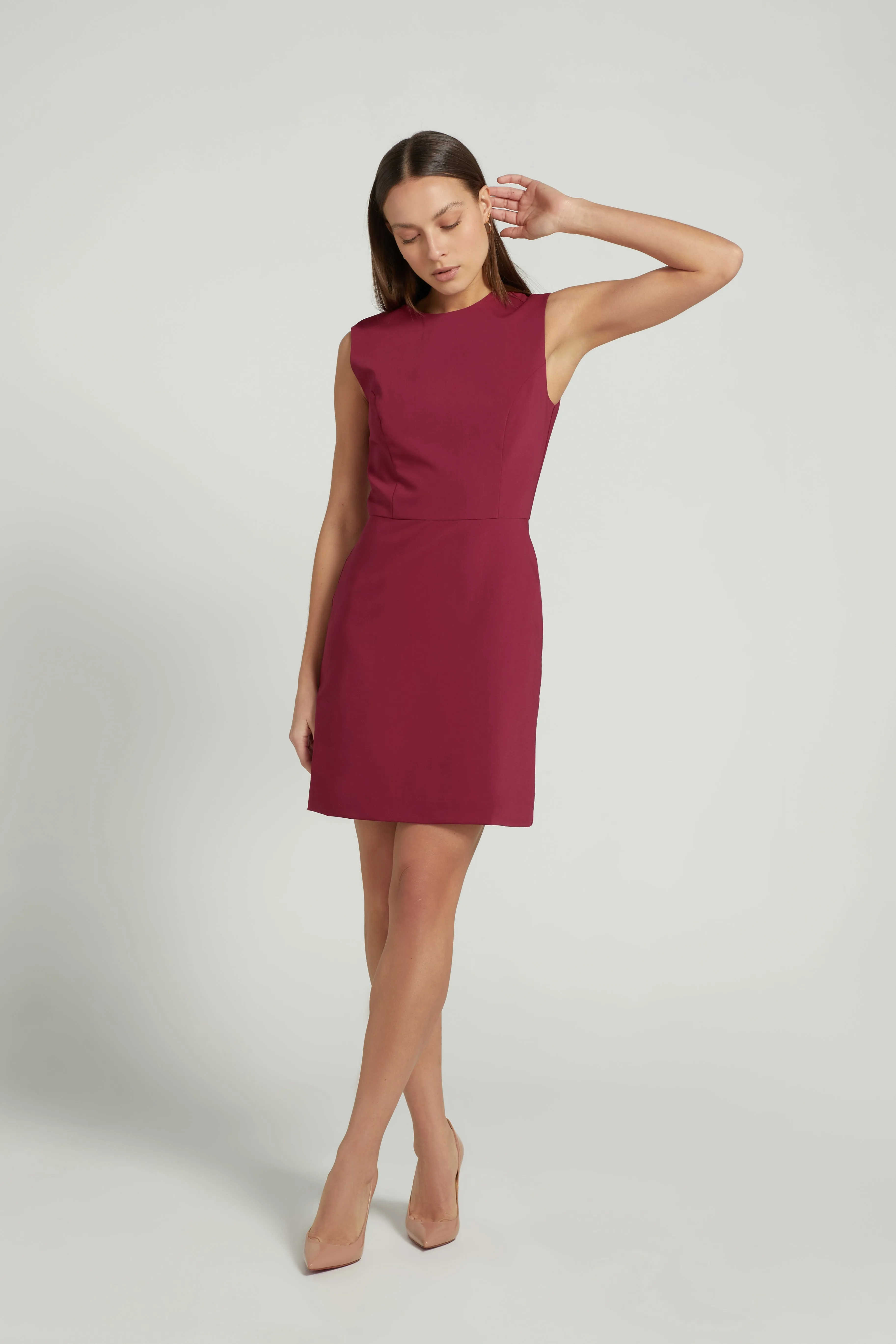 A-LINE DRESS POMEGRANATE