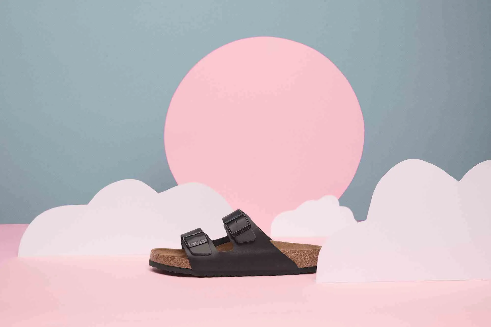 BIRKENSTOCK Arizona Black Smooth Leather Slides