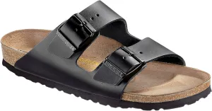 BIRKENSTOCK Arizona Black Smooth Leather Slides