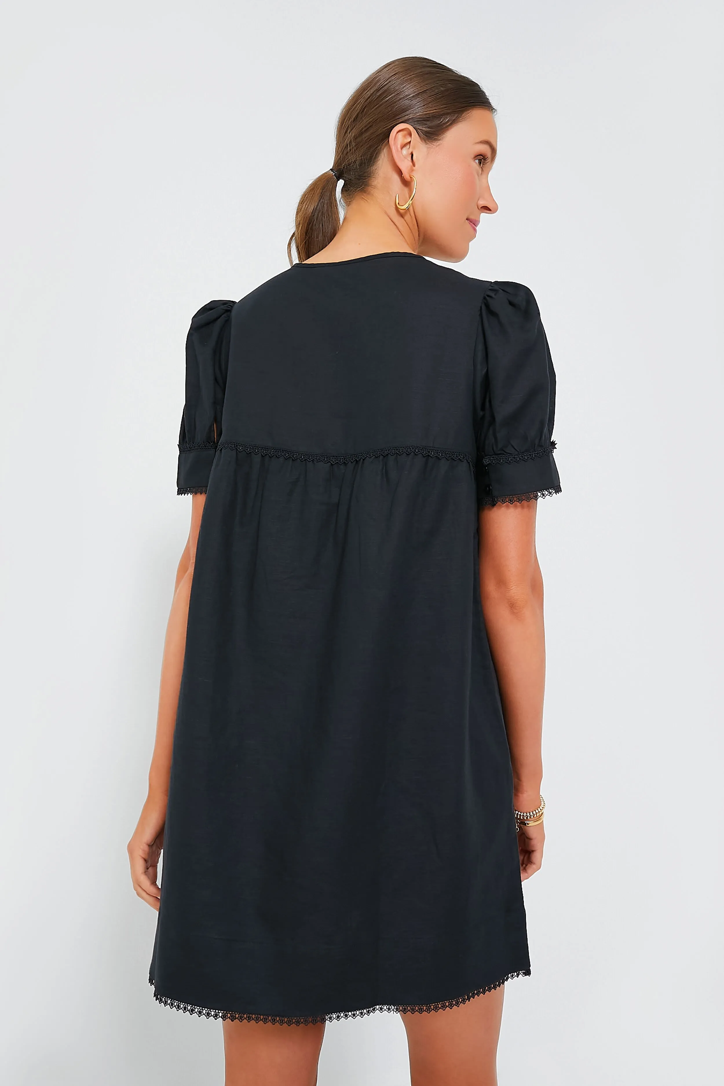 Black Linen Bridget Dress