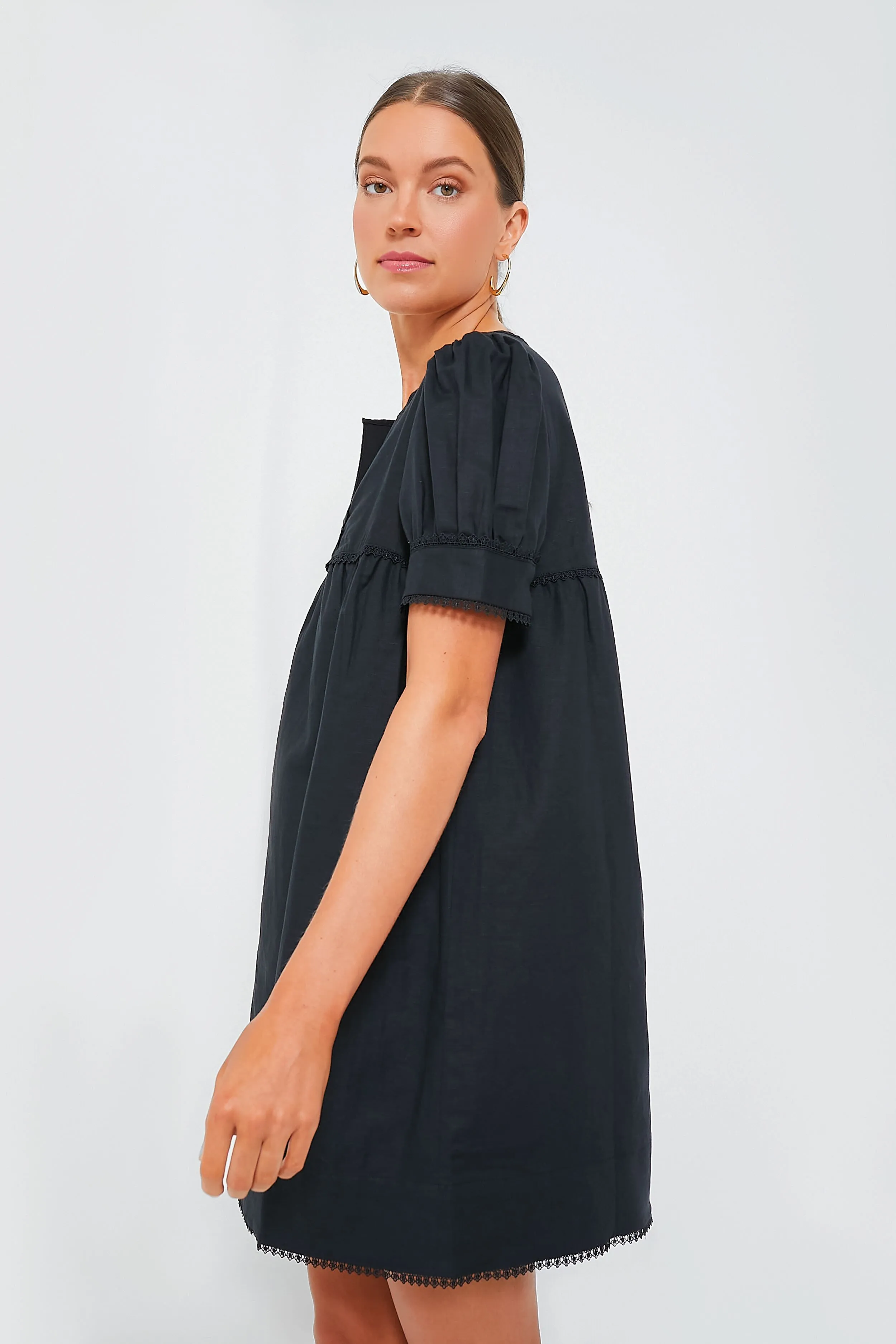 Black Linen Bridget Dress