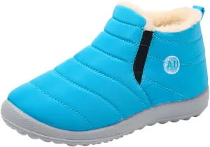 Boys Girls Winter Snow Boots Warm Fur Lined Toddler Non Slip Wterproof Ankle Booties Little Kid Walking Shoes
