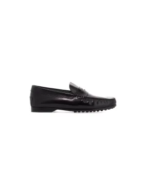 Brushed Leather Loafers