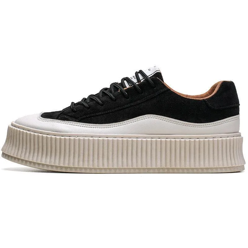 Canvas Platform Badminton Shoes – Low Top, Mid Heel Comfort