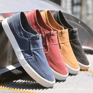 Canvas Shoes Breathable Men&#39;s Slip-on Loafers Men Sneakers Casual Comfortable Male Footwear Designer Shoes Men Zapatos De Hombre
