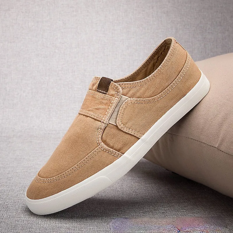 Canvas Shoes Breathable Men&#39;s Slip-on Loafers Men Sneakers Casual Comfortable Male Footwear Designer Shoes Men Zapatos De Hombre