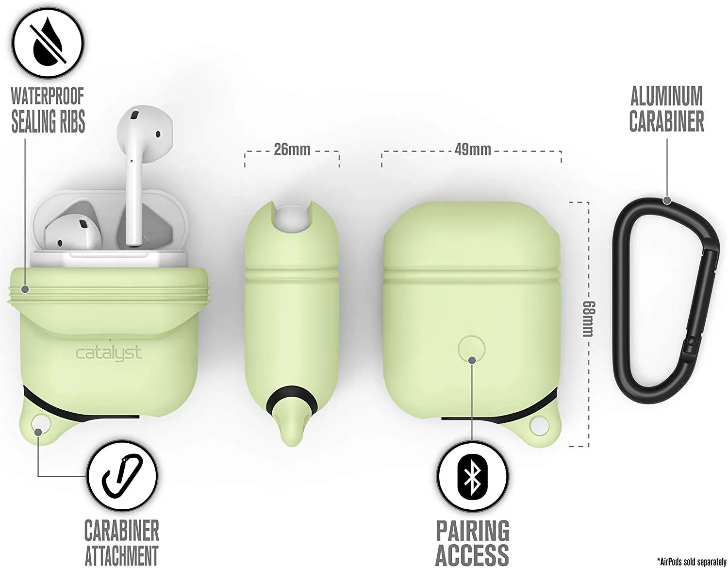CATALYST Case for Airpods Glow in the Dark