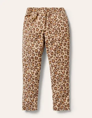 Cord Leggings-Leopard Print