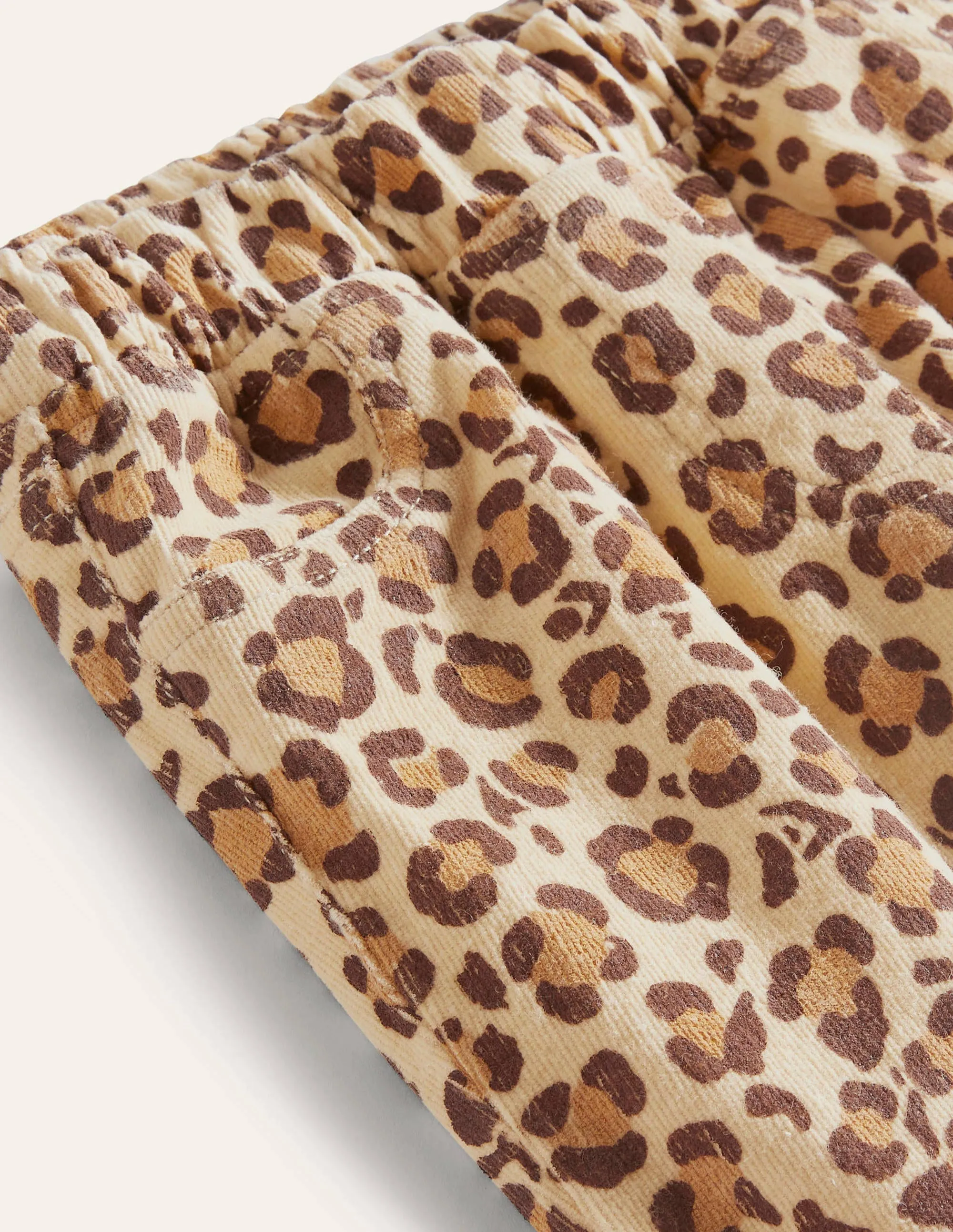 Cord Leggings-Leopard Print