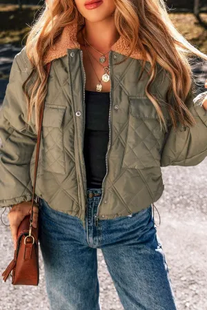 Cozy jungle green puffer jacket