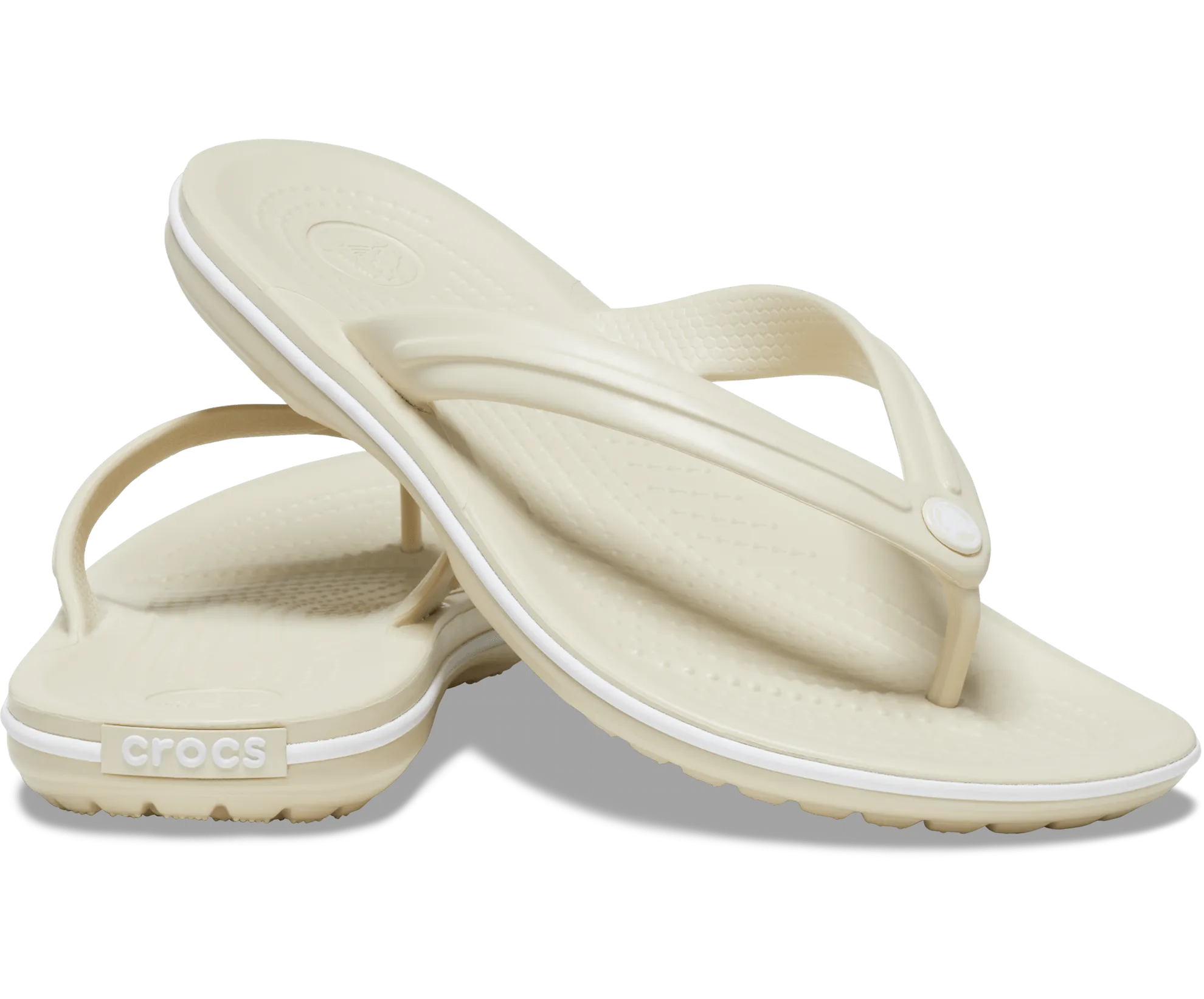 Crocs Unisex Crocband Flip Flop - Bone