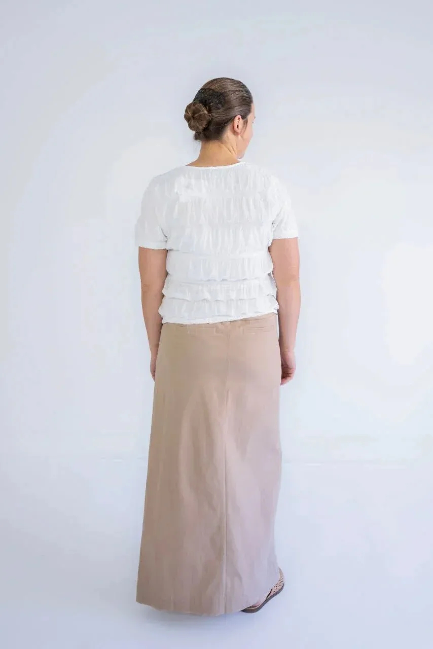 Daley Textured Top in Snowdrop