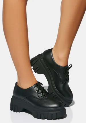 Dark Jesty Platform Oxfords