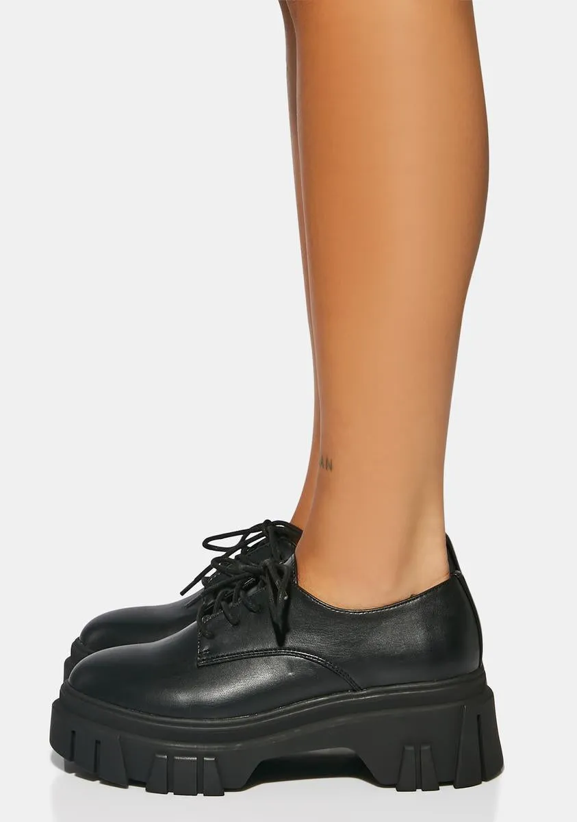 Dark Jesty Platform Oxfords
