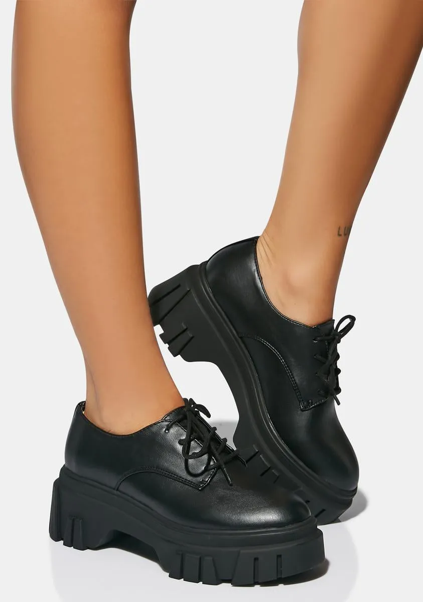 Dark Jesty Platform Oxfords