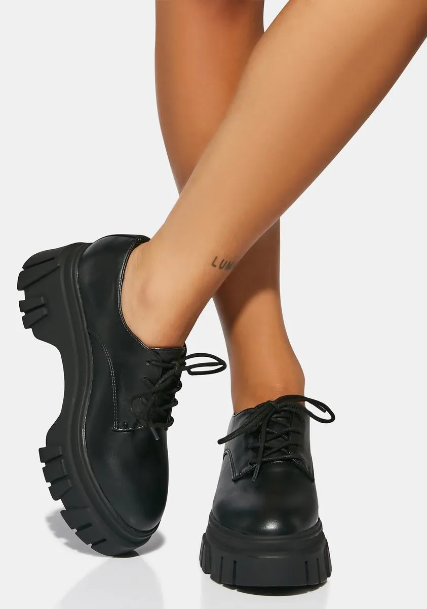 Dark Jesty Platform Oxfords