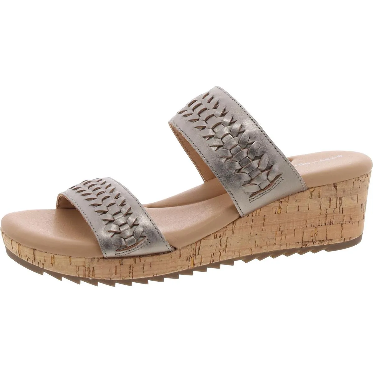 Easy Spirit Womens Lillia Wedges Open Toe Slide Sandals