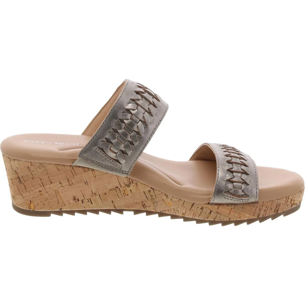 Easy Spirit Womens Lillia Wedges Open Toe Slide Sandals