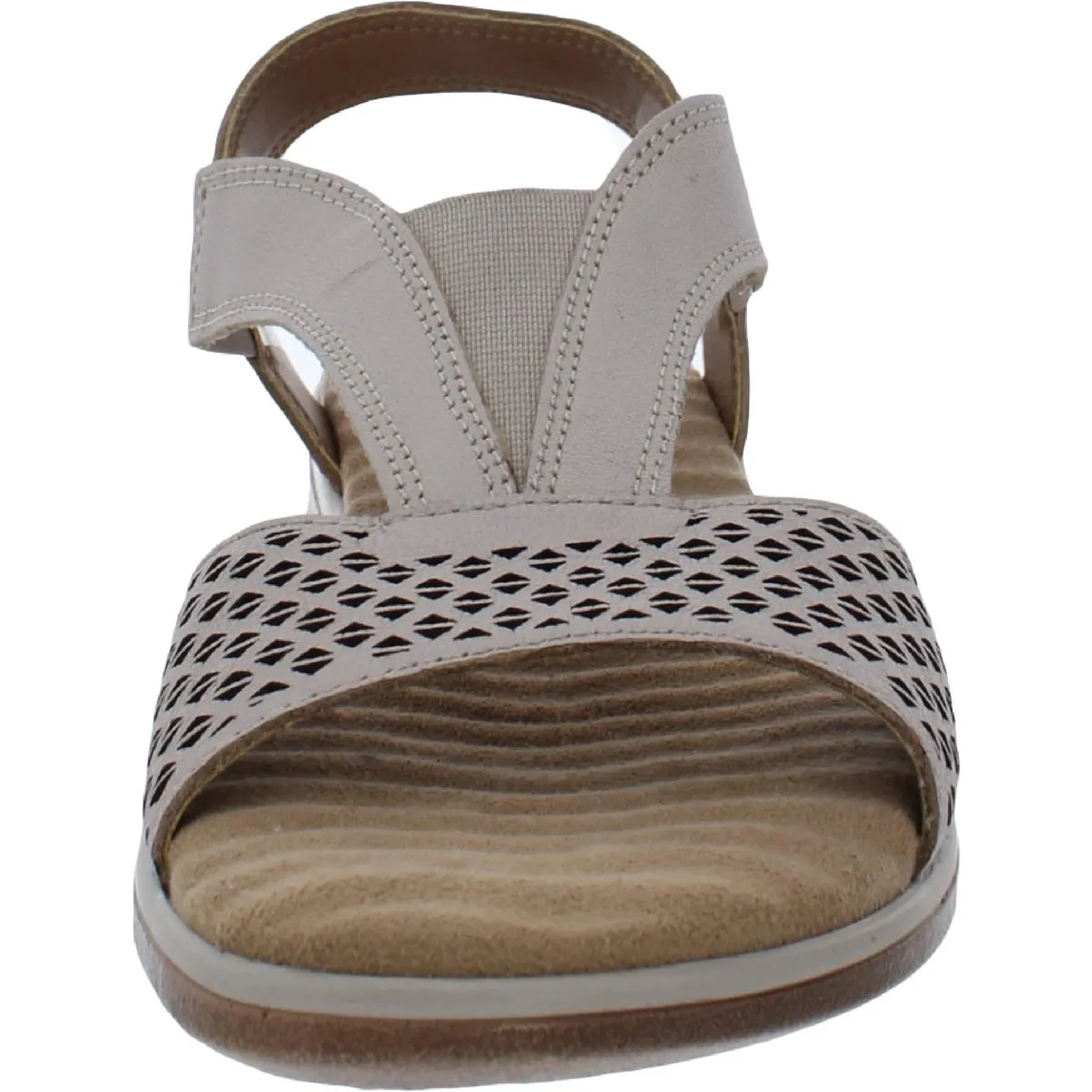 Easy Street Womens Marley Leather Flat Strap Sandals