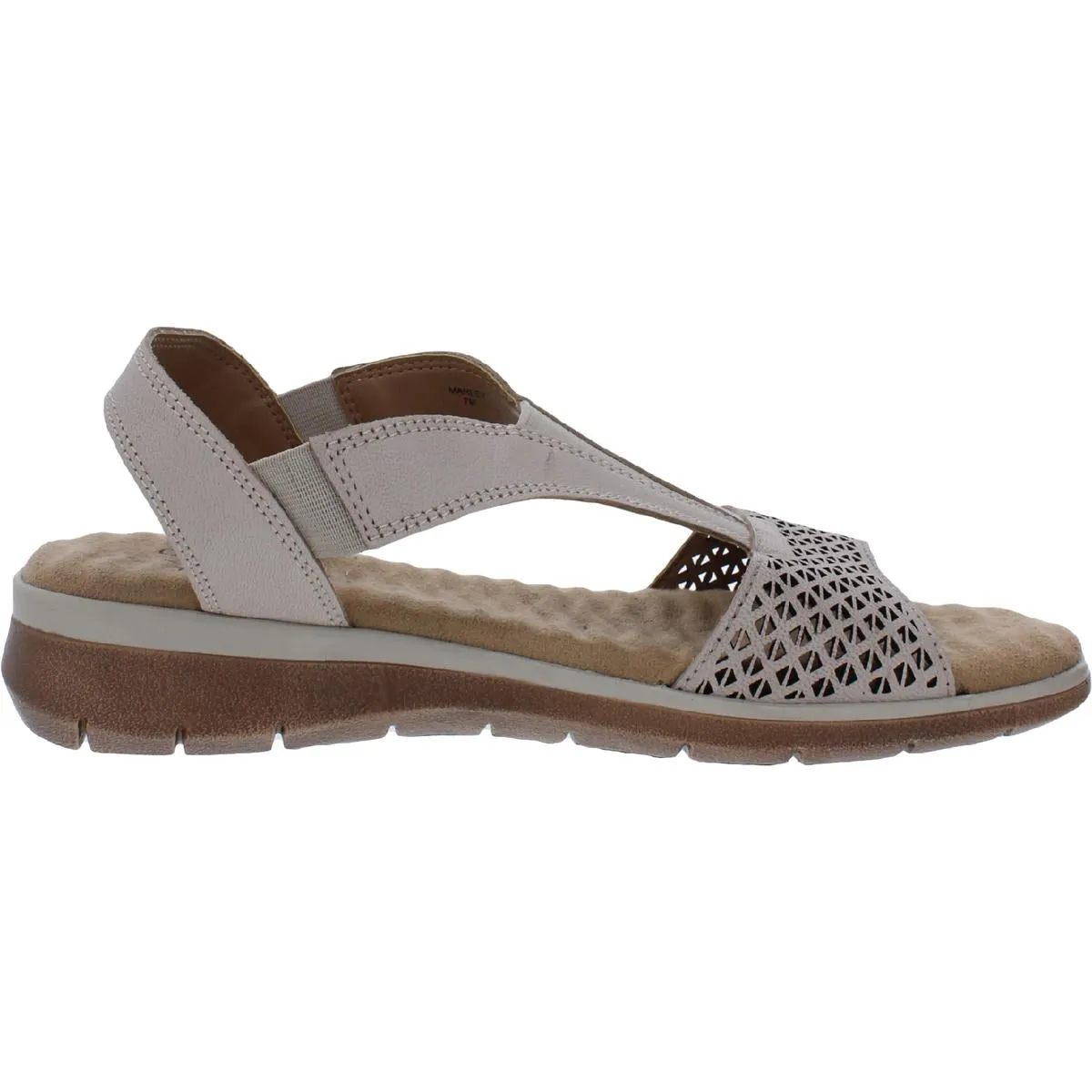 Easy Street Womens Marley Leather Flat Strap Sandals