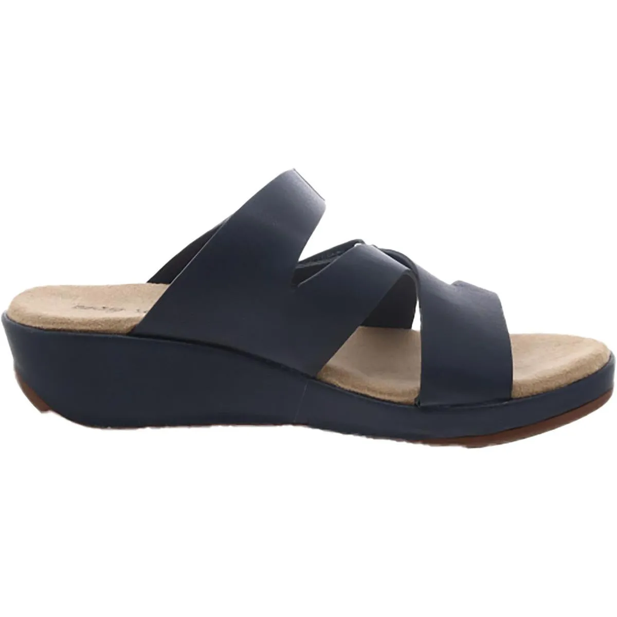 Easy Street Womens Open Toe Buckle Wedge Sandals