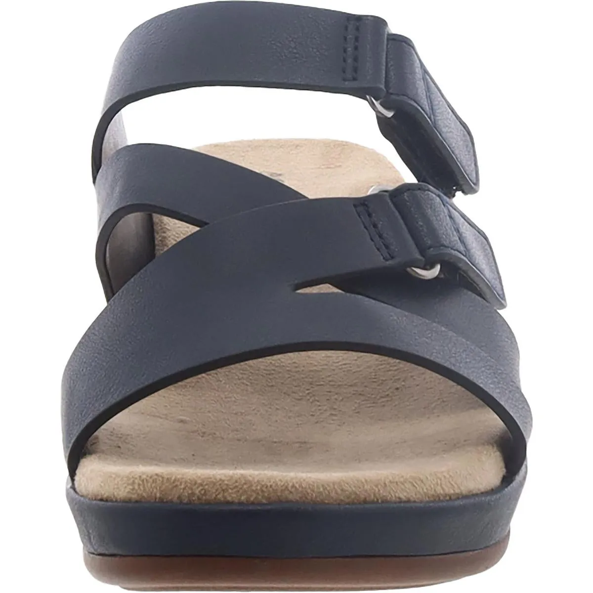 Easy Street Womens Open Toe Buckle Wedge Sandals