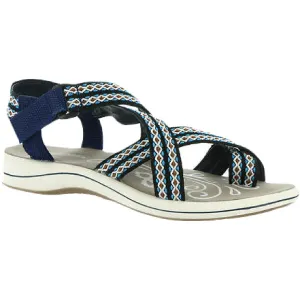 Easy Street Womens Skip Strappy Toe Loop Flat Sandals
