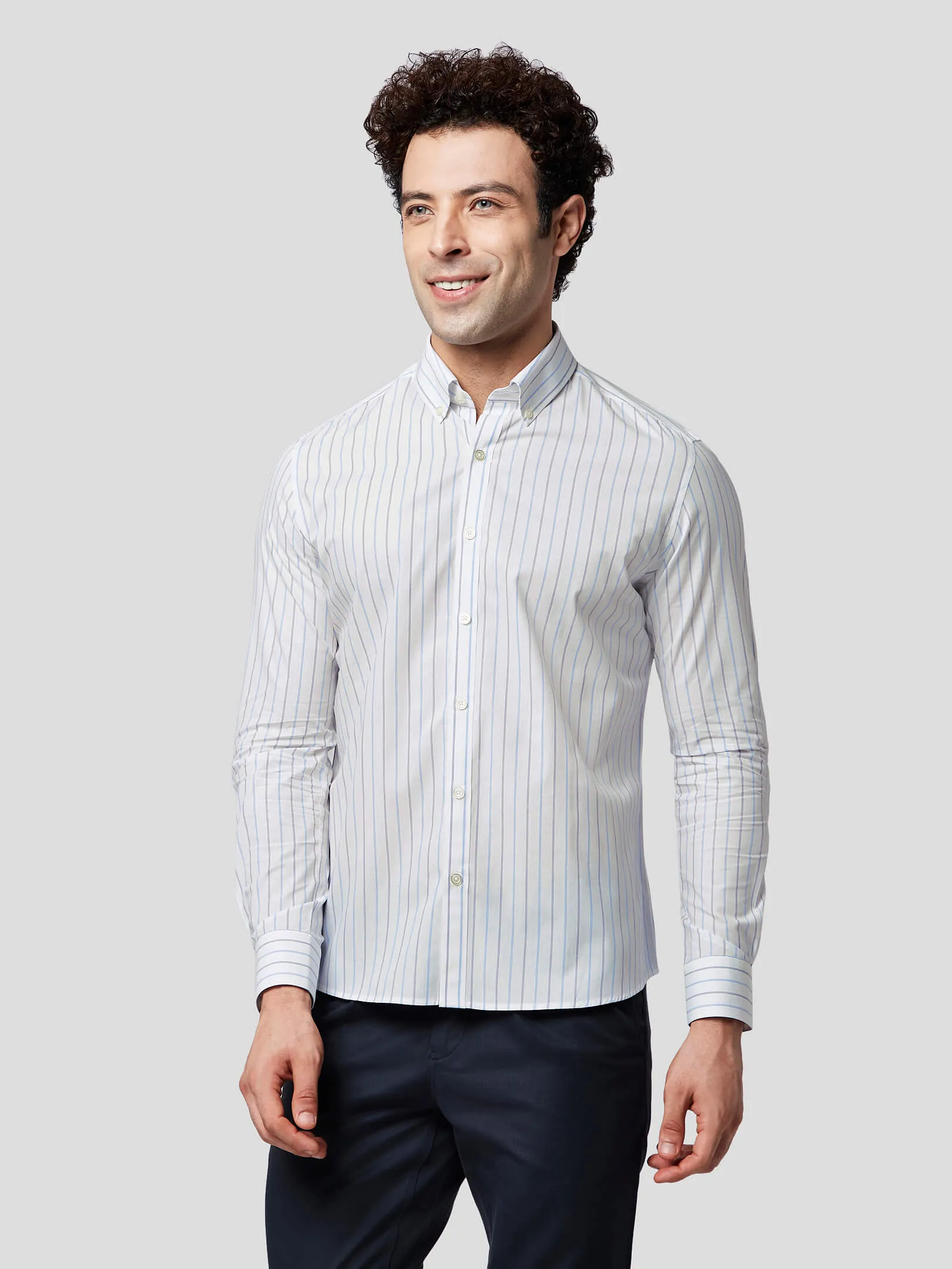 Eulogium Dual Color Strip Shirt