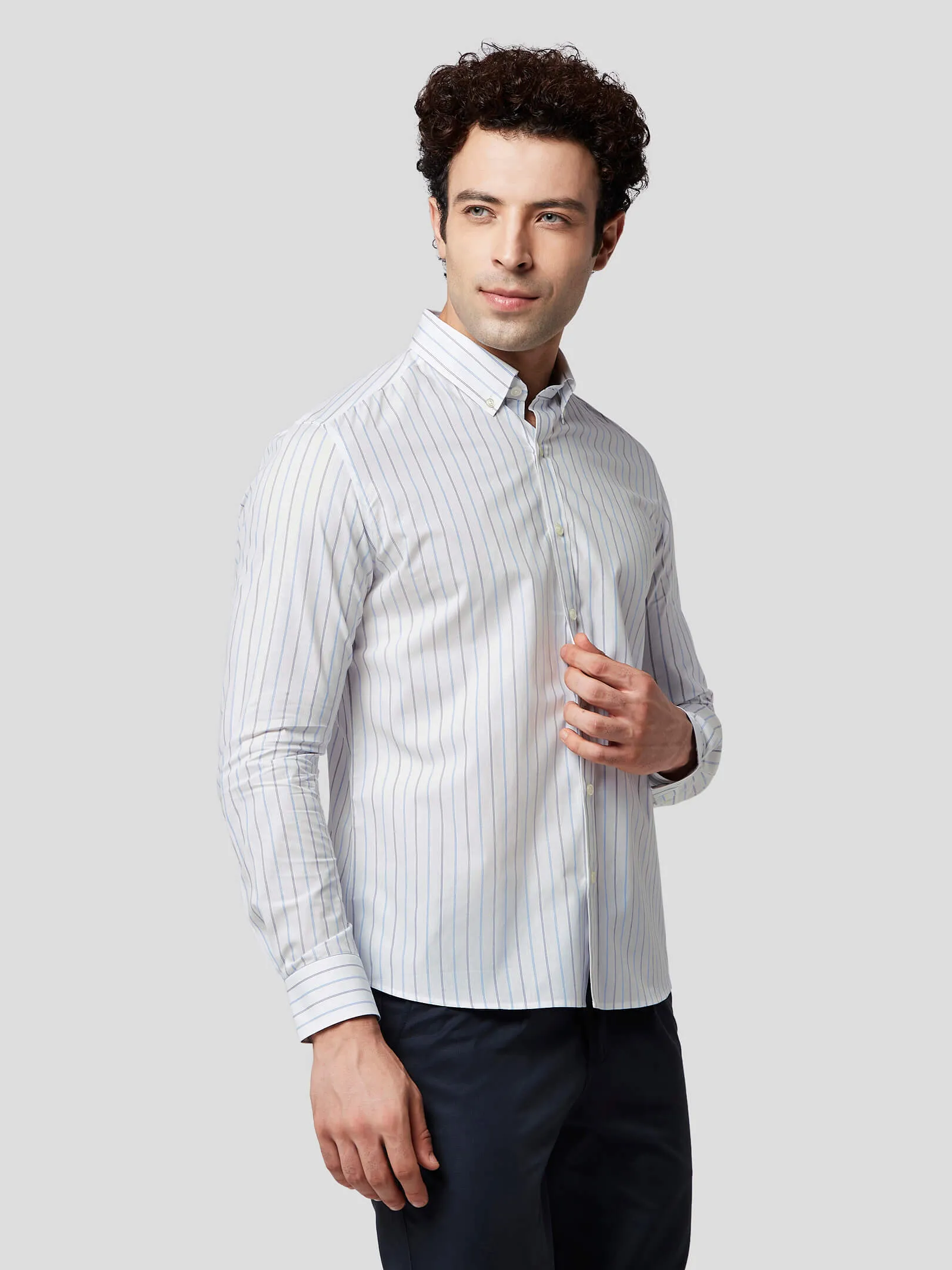 Eulogium Dual Color Strip Shirt