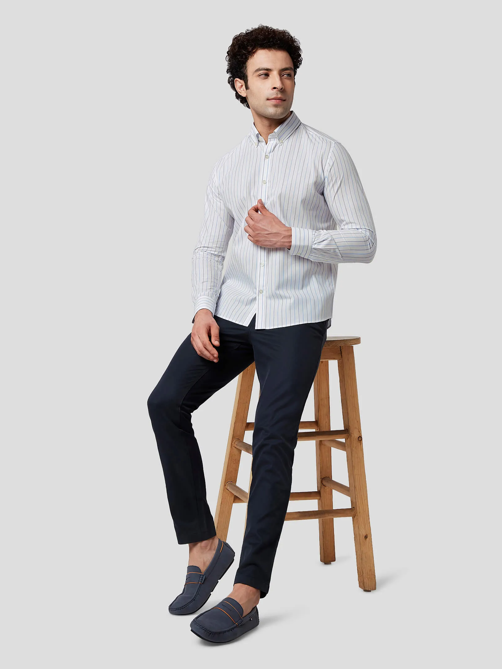 Eulogium Dual Color Strip Shirt