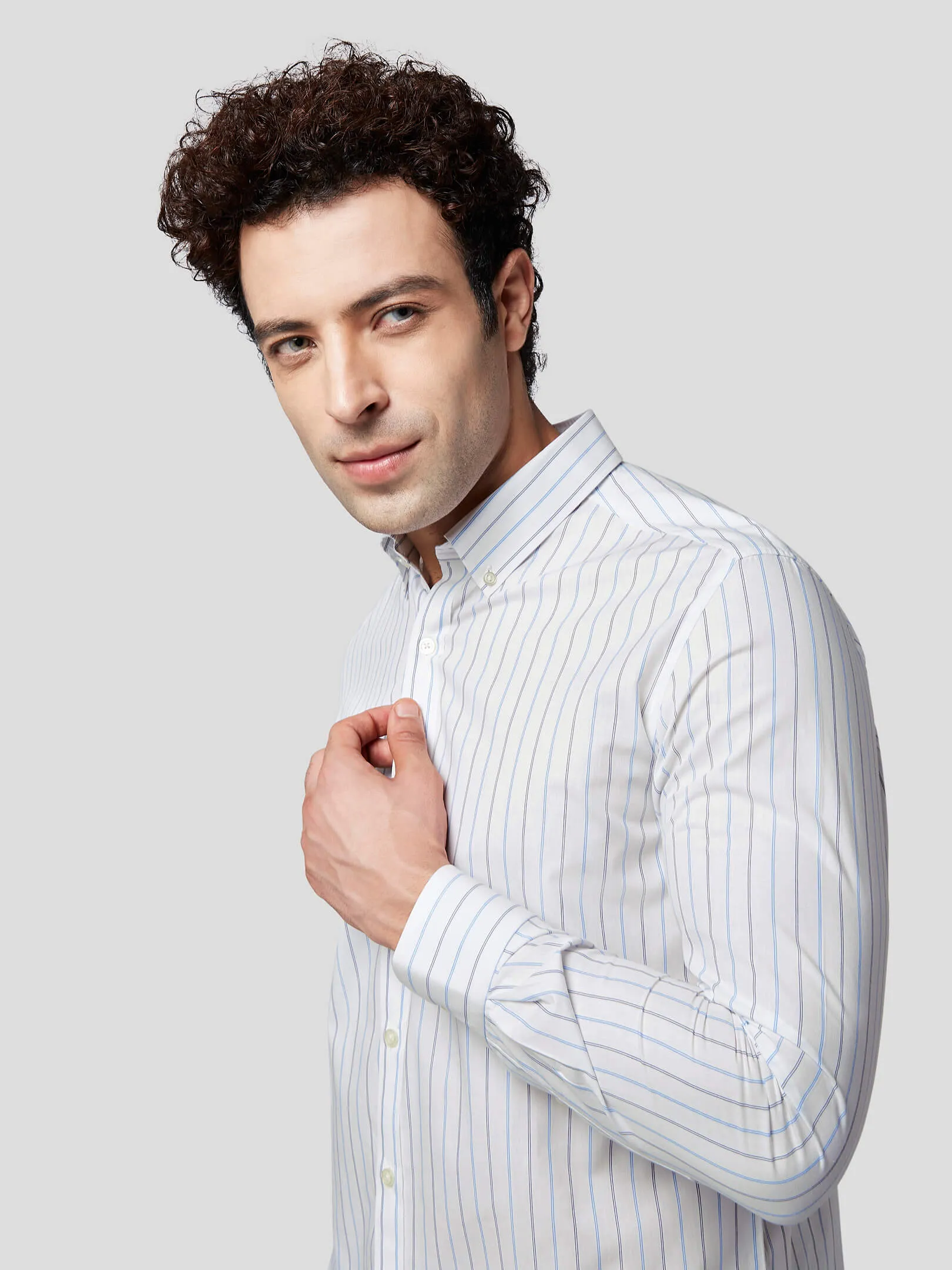 Eulogium Dual Color Strip Shirt
