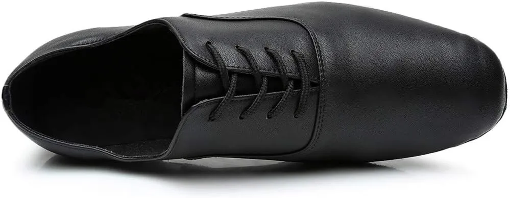Formal Shoes Men Comfortable Jazz Shoe Stylish Morden Black Toe Dance Leather Mens Latin Oxford Shoes for Men Brown