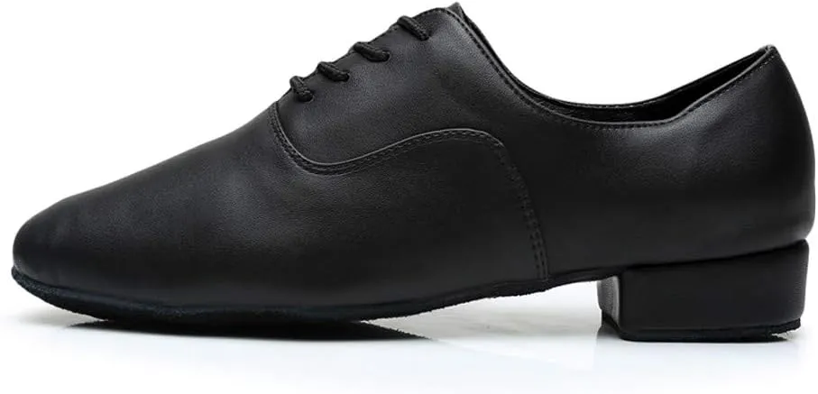 Formal Shoes Men Comfortable Jazz Shoe Stylish Morden Black Toe Dance Leather Mens Latin Oxford Shoes for Men Brown