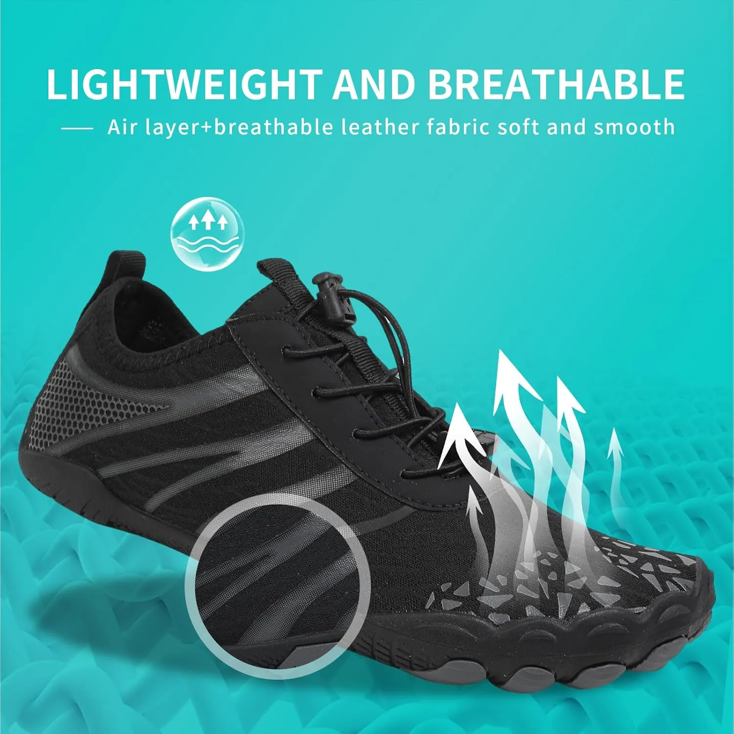 Hike Barefoot Shoes for Women Men, New Barefoot Footwear, Non-Slip Water Shoes,Breathable Non-Slip Footwear Wide Toe