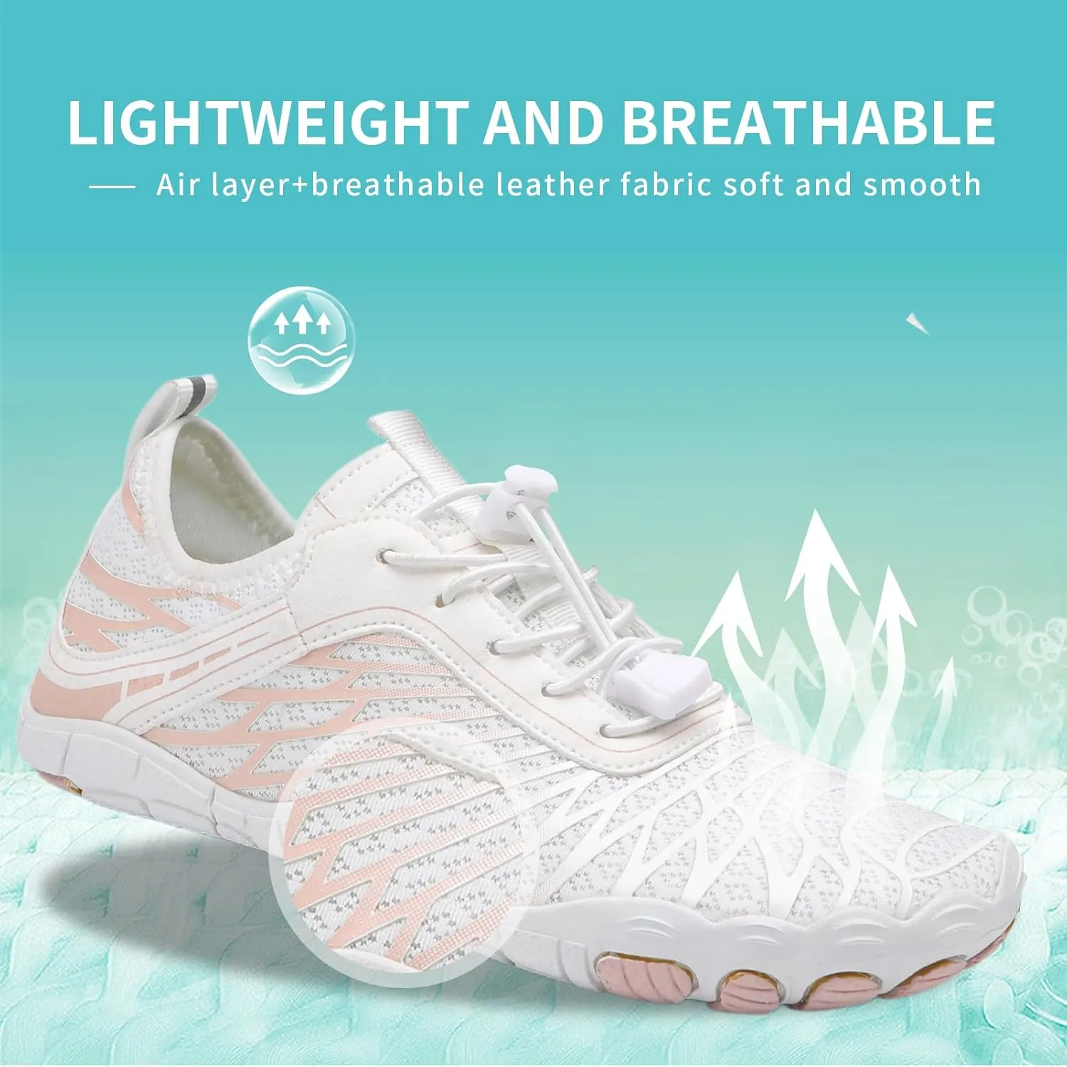 Hike Barefoot Shoes for Women Men, New Barefoot Footwear, Non-Slip Water Shoes,Breathable Non-Slip Footwear Wide Toe