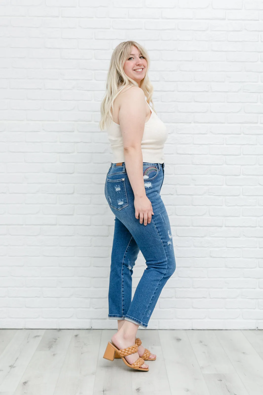 Light Weight Ribbed Bodice Tank In Natural