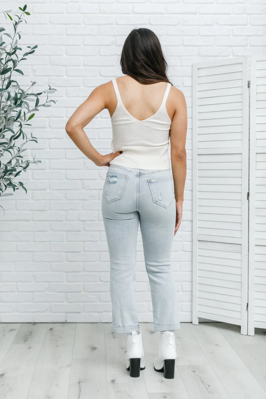 Light Weight Ribbed Bodice Tank In Natural