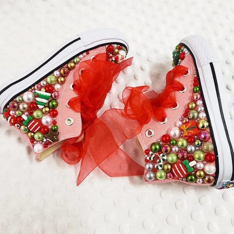 Lollipop Candy Kids High-Top Canvas Sneakers