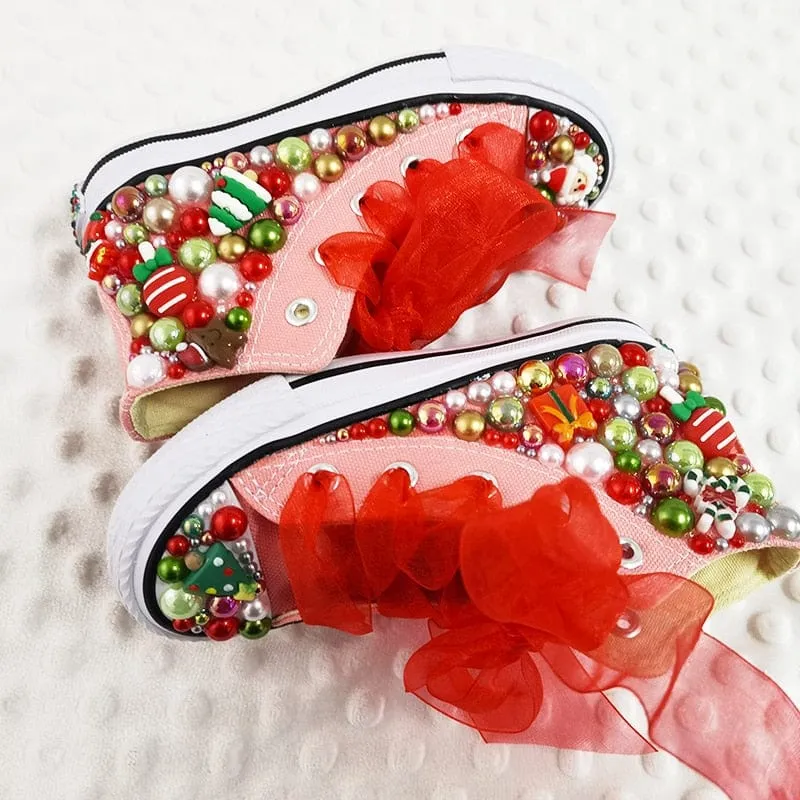 Lollipop Candy Kids High-Top Canvas Sneakers