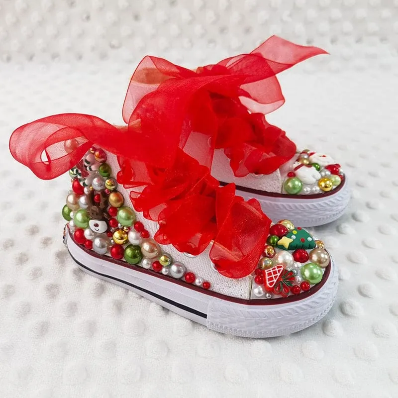 Lollipop Candy Kids High-Top Canvas Sneakers