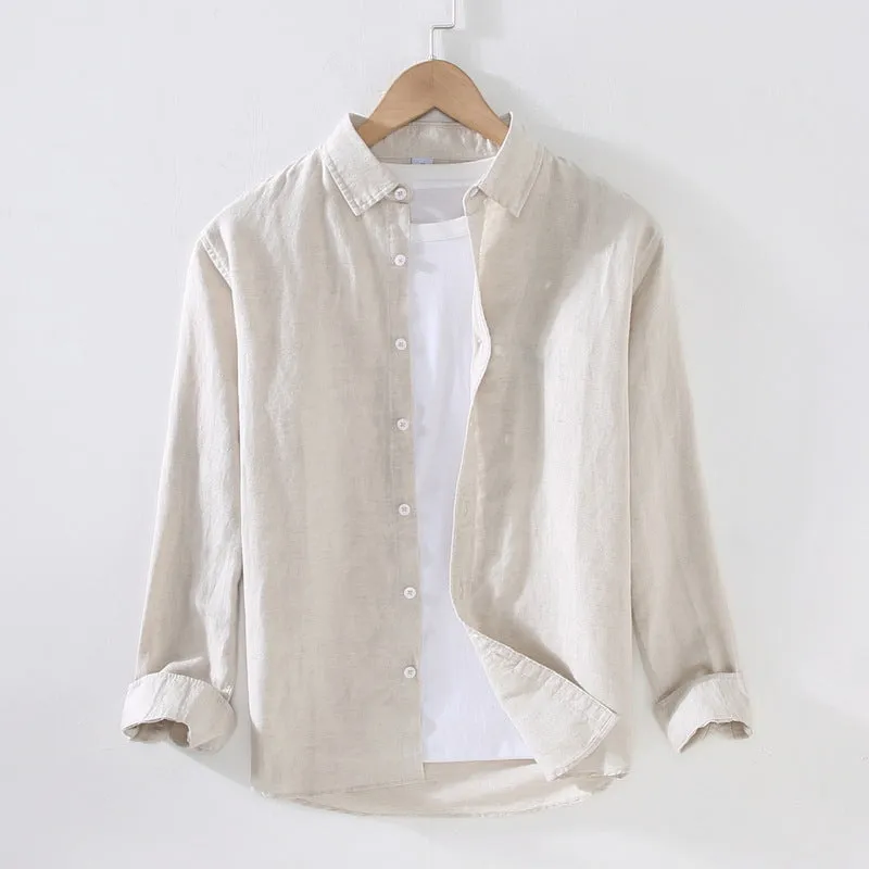 Men's Business Casual Linen Shirt