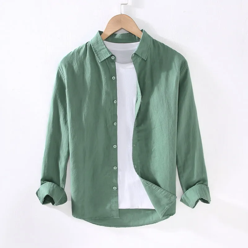 Men's Business Casual Linen Shirt