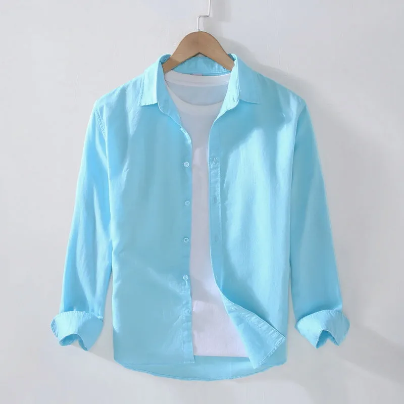 Men's Business Casual Linen Shirt
