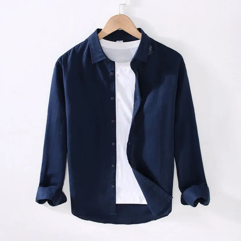 Men's Business Casual Linen Shirt