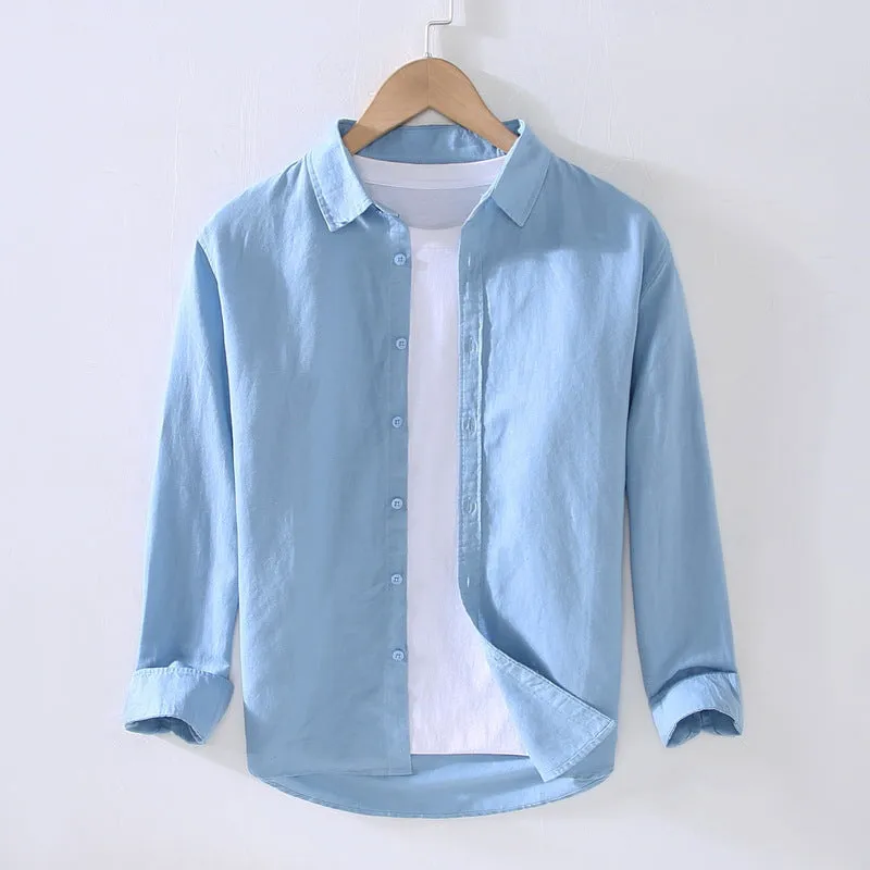Men's Business Casual Linen Shirt
