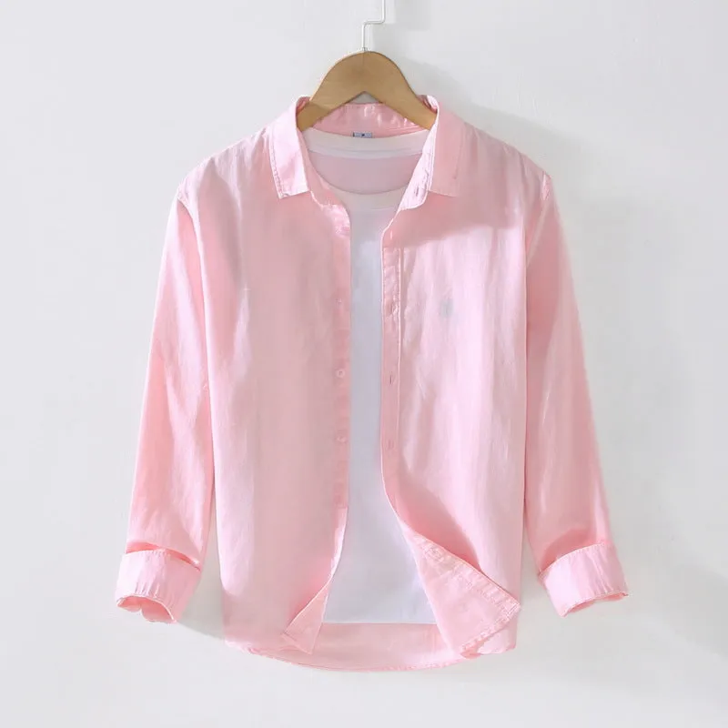 Men's Business Casual Linen Shirt