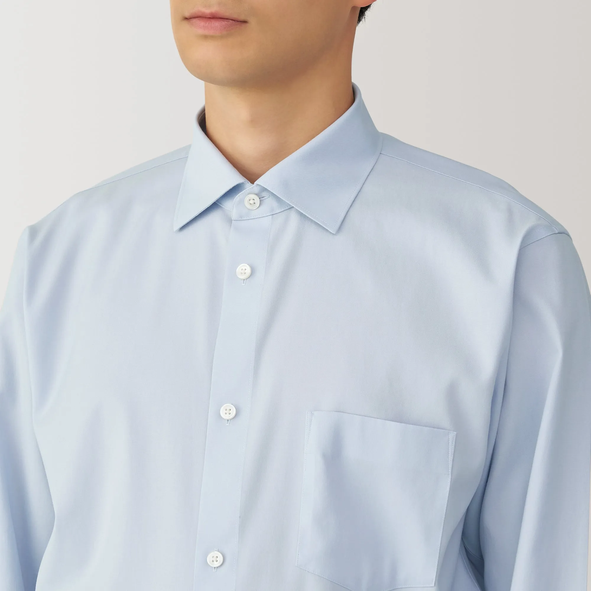 Men's Non-Iron Semi Wide Collar Shirt