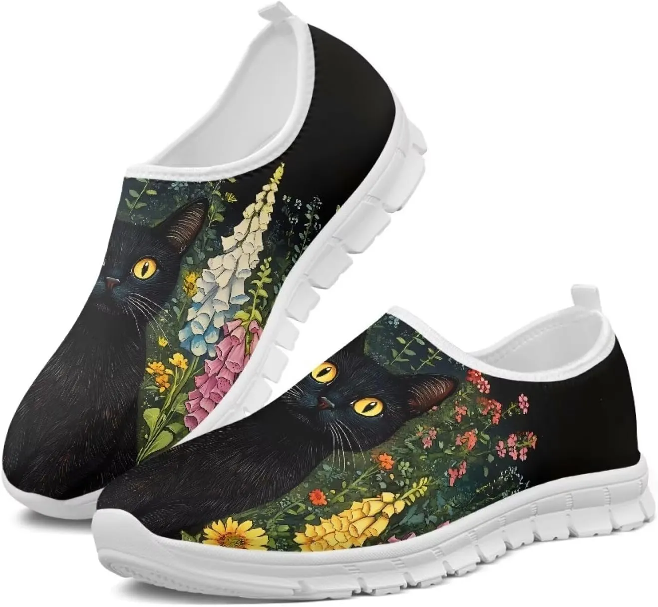 Men's Slip Tennis Sneakers Comfortable Running Shoe Light Soft Work Shoes with Arch Support Party US 5-14 White Sole